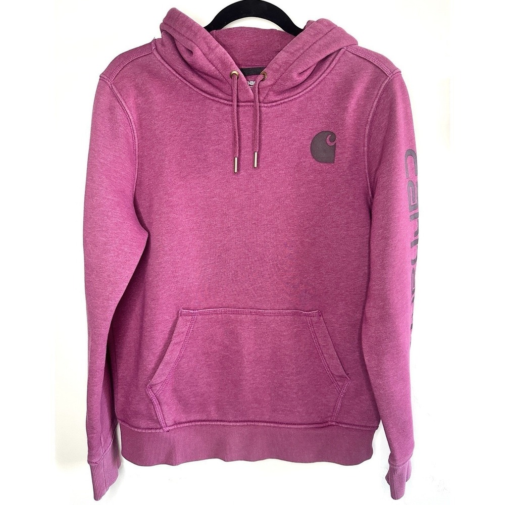 Carhartt Women's Clarksburg Hoodie Berry Pink Heather Medium Workwear Streetwear